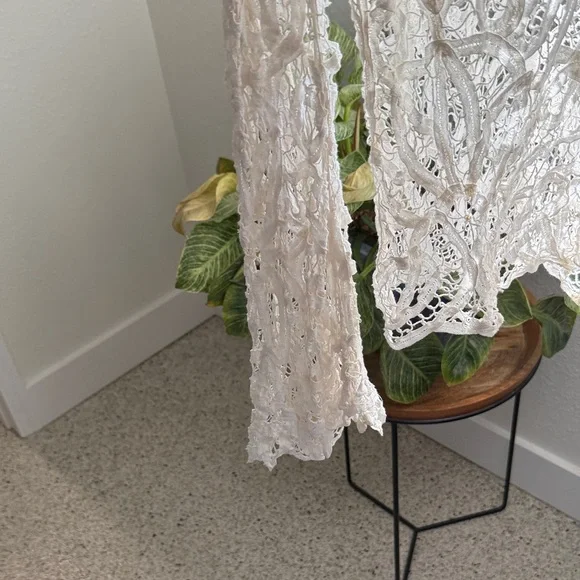 Free People Ivory Crochet Lace Top - Picture 4 of 4